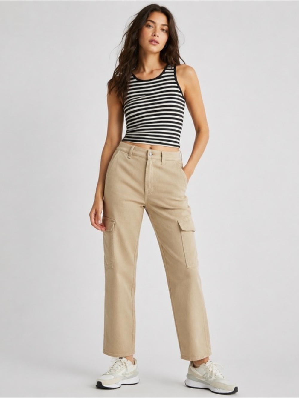 Splendid Cargo Straight Leg Ankle Utility Pants Khaki Gorpcore Women’s 25 NEW